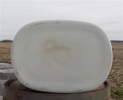 Chinoiserie Foot Bath Bowl, Large White Blue Floral Porcelain A24M
