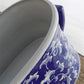 Chinoiserie Foot Bath Bowl, Large White Blue Floral Porcelain A24M
