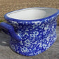 Foot bath - Chinese Porcelain Foot Bath, Blue Calico Floral Chinoiserie Decor A27M by The Old Grainery (asian, blue, calico)