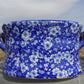 Foot bath - Chinese Porcelain Foot Bath, Blue Calico Floral Chinoiserie Decor A27M by The Old Grainery (asian, blue, calico)