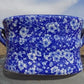 Foot bath - Chinese Porcelain Foot Bath, Blue Calico Floral Chinoiserie Decor A27M by The Old Grainery (asian, blue, calico)
