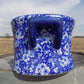 Foot bath - Chinese Porcelain Foot Bath, Blue Calico Floral Chinoiserie Decor A27M by The Old Grainery (asian, blue, calico)