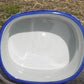 Foot bath - Chinese Porcelain Foot Bath, Blue Calico Floral Chinoiserie Decor A27M by The Old Grainery (asian, blue, calico)