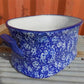 Foot bath - Chinoiserie Foot Bath Bowl, Large Blue Calico Floral Porcelain A28M by The Old Grainery (asian, blue, calico)