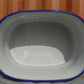 Foot bath - Chinoiserie Foot Bath Bowl, Large Blue Calico Floral Porcelain A28M by The Old Grainery (asian, blue, calico)