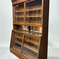 Antique Oak Apothecary Cabinet, Glass Display Case, Tall Store Fixture, Pharmacy