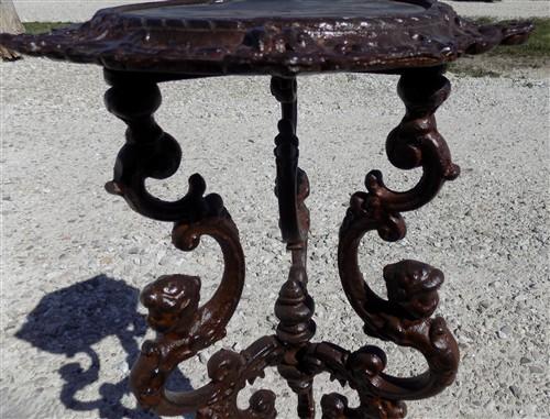 Plant stand - Cast Iron Plant Stand, Inside Outside Victorian Style Occasional End Table by The Old Grainery (32 inch tall...