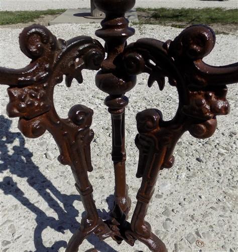 Plant stand - Cast Iron Plant Stand, Inside Outside Victorian Style Occasional End Table by The Old Grainery (32 inch tall...