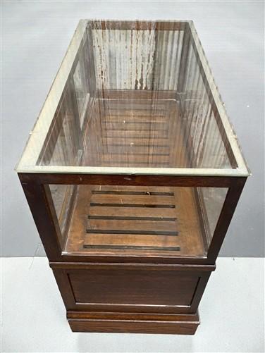Display Case - Oak Cigar Humidor, Vintage Display Case Cabinet, Glass Store Counter, Showcase by The Old Grainery (country...