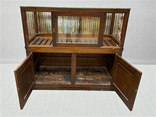 Display Case - Oak Cigar Humidor, Vintage Display Case Cabinet, Glass Store Counter, Showcase by The Old Grainery (country...