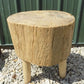 Handmade Rustic Log Stool, 3 Leg Wood Side Table Plant Stand A