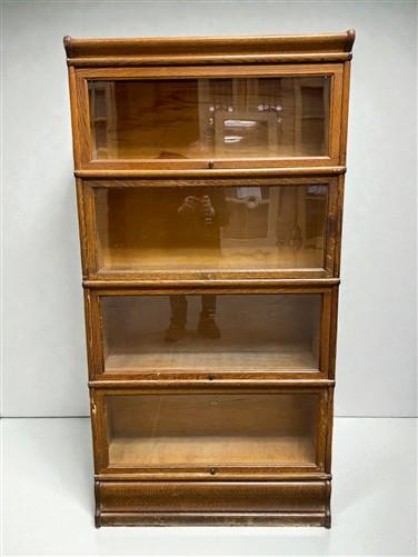 Cabinet - Macey Barrister Bookcase, Vintage Lawyer Cabinet,4 Stack Sliding Door Bookcase A by The Old Grainery (Barrister,...