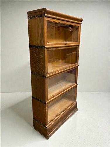 Cabinet - Macey Barrister Bookcase, Vintage Lawyer Cabinet,4 Stack Sliding Door Bookcase A by The Old Grainery (Barrister,...