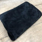 Clutch purse - 70s Ruth Saltz Suede Clutch Purse, Vintage Feathered Shoulder Bag by The Old Grainery (1970s, bag, black)