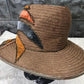 Sun hat - Gage Brothers Womens Sun Hat, Vintage Velvet Embellished Woven Gage Millinery by The Old Grainery (chicage, dres...