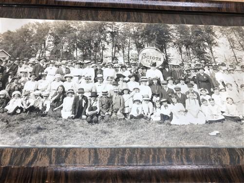 yardlong photo - 1915 Sciota IL Township School Picnic Historical Photo, Antique Yardlong Photo B by The Old Grainery (191...
