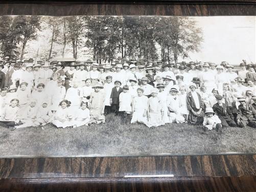 yardlong photo - 1915 Sciota IL Township School Picnic Historical Photo, Antique Yardlong Photo B by The Old Grainery (191...