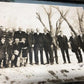 1925 Sciota IL Christian Church Historical Winter Photo, Antique Framed Photo C
