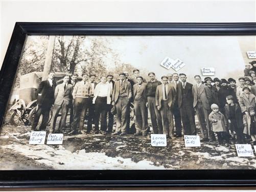 Antique photograph - 1920s Sciota IL Christian Church Names Historical Photo, Antique Framed Photo D by The Old Grainery (...