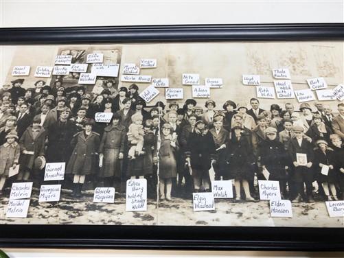 Antique photograph - 1920s Sciota IL Christian Church Names Historical Photo, Antique Framed Photo D by The Old Grainery (...