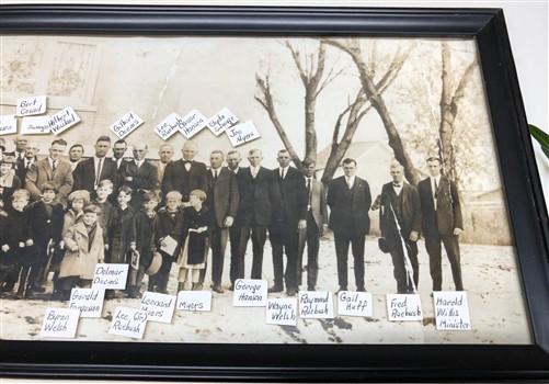 Antique photograph - 1920s Sciota IL Christian Church Names Historical Photo, Antique Framed Photo D by The Old Grainery (...