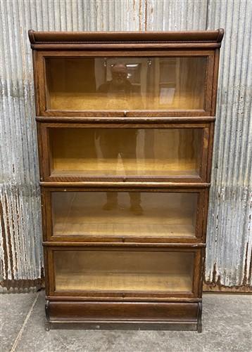 Cabinet - Macey Barrister Bookcase, Vintage Lawyer Cabinet,4 Stack Sliding Door Bookcase B by The Old Grainery (Barrister,...