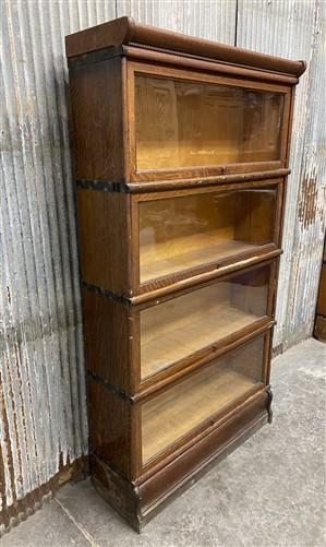 Cabinet - Macey Barrister Bookcase, Vintage Lawyer Cabinet,4 Stack Sliding Door Bookcase B by The Old Grainery (Barrister,...