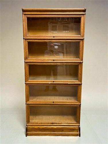 Cabinet - Macey Barrister Bookcase, Vintage Lawyer Cabinet,5 Stack Sliding Door Bookcase C by The Old Grainery (Barrister,...