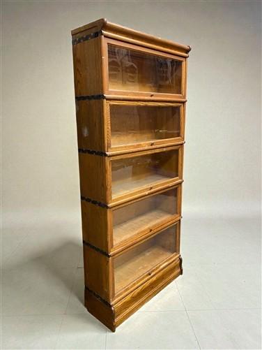 Cabinet - Macey Barrister Bookcase, Vintage Lawyer Cabinet,5 Stack Sliding Door Bookcase C by The Old Grainery (Barrister,...