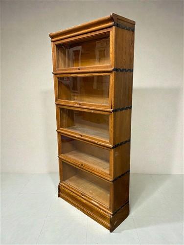 Cabinet - Macey Barrister Bookcase, Vintage Lawyer Cabinet,5 Stack Sliding Door Bookcase C by The Old Grainery (Barrister,...