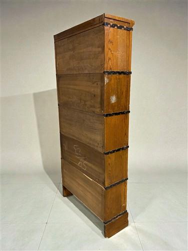 Cabinet - Macey Barrister Bookcase, Vintage Lawyer Cabinet,5 Stack Sliding Door Bookcase C by The Old Grainery (Barrister,...