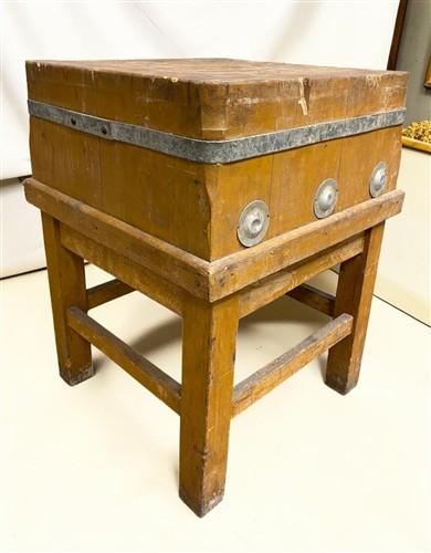 Butcher Block - Butcher Block Table Countertop, Vintage, Butcher Block Island, Kitchen Table, H by The Old Grainery (Butch...