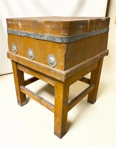 Butcher Block - Butcher Block Table Countertop, Vintage, Butcher Block Island, Kitchen Table, H by The Old Grainery (Butch...