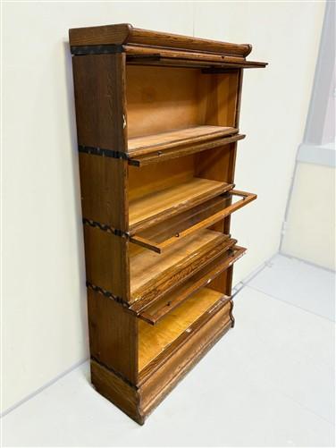 Cabinet - Macey Barrister Bookcase, Vintage Lawyer Cabinet,4 Stack Sliding Door Bookcase D by The Old Grainery (Barrister,...