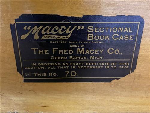 Cabinet - Macey Barrister Bookcase, Vintage Lawyer Cabinet,4 Stack Sliding Door Bookcase D by The Old Grainery (Barrister,...
