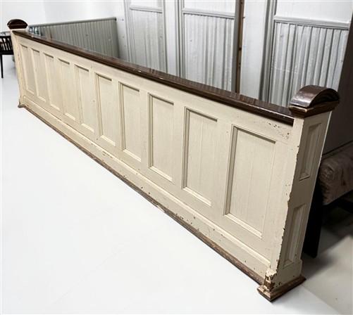 Communion Rail - Pair Church Communion Railings, Vintage 12' Wood Altar Rails, Church Fixture by The Old Grainery (altar r...