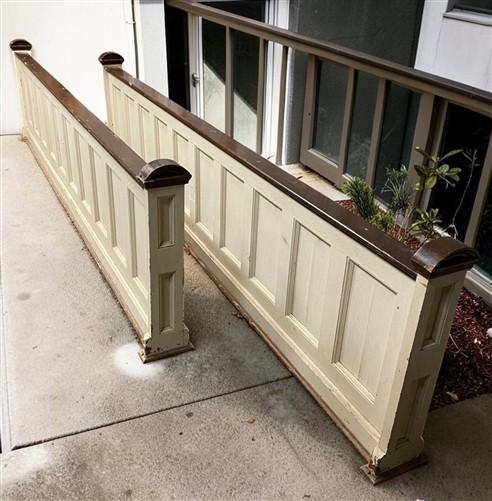 Communion Rail - Pair Church Communion Railings, Vintage 12' Wood Altar Rails, Church Fixture by The Old Grainery (altar r...