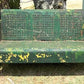 Glider - Metal Porch Glider Bench, Vintage Garden Patio Seat, Green Chippy Paint, Outdoor by The Old Grainery (antique, ga...