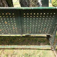 Glider - Metal Porch Glider Bench, Vintage Garden Patio Seat, Green Chippy Paint, Outdoor by The Old Grainery (antique, ga...