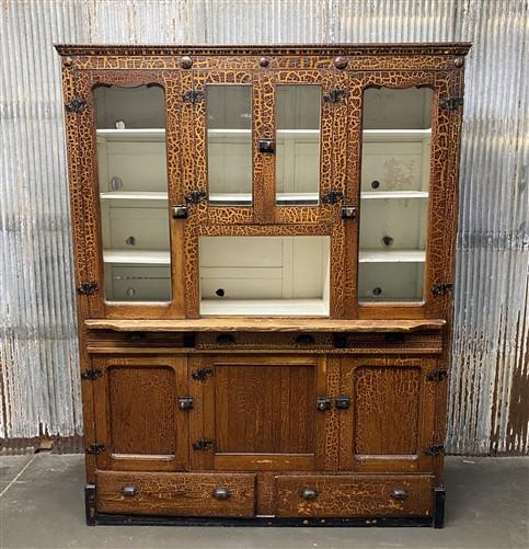 Vintage Cabinet - Hoosier Cabinet, Vintage Kitchen Cupboard, Crackle Finish, China Cabinet, A by The Old Grainery (buffet,...