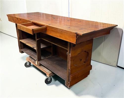 Store Counter - 7'8" Store Counter, Vintage Kitchen Island, Display Table, Tavern Bar Mercantile by The Old Grainery (Bar,...