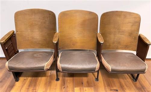 Theater Seats - 5 Padded Folding Theater Seats, Auditorium Theatre Seat, Entryway Bench D3 by The Old Grainery (art deco,...