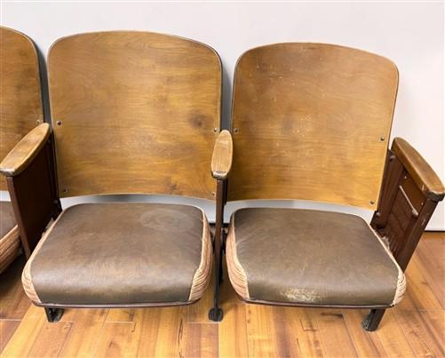 Theater Seats - 5 Padded Folding Theater Seats, Auditorium Theatre Seat, Entryway Bench D3 by The Old Grainery (art deco,...