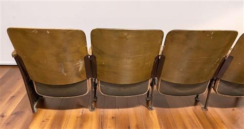 Theater Seats - 5 Padded Folding Theater Seats, Auditorium Theatre Seat, Entryway Bench D3 by The Old Grainery (art deco,...