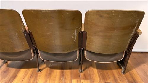 Theater Seats - 5 Padded Folding Theater Seats, Auditorium Theatre Seat, Entryway Bench D3 by The Old Grainery (art deco,...