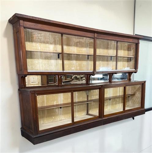 12' Retail Store Display Cabinet, Vintage Backbar, Bookcase, Display Case, E
