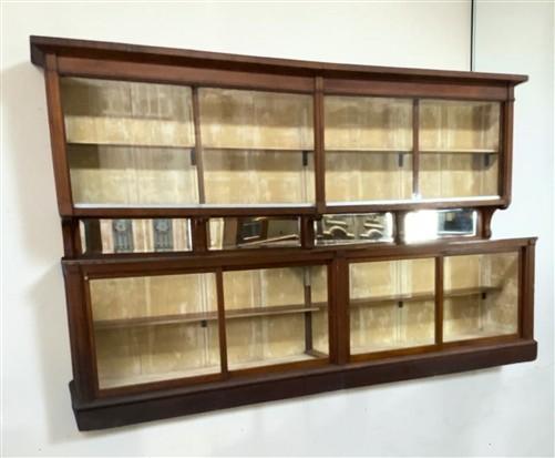 12' Retail Store Display Cabinet, Vintage Backbar, Bookcase, Display Case, E
