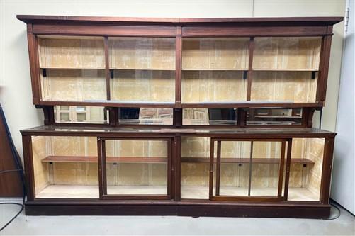 12' Retail Store Display Cabinet, Vintage Backbar, Bookcase, Display Case, E