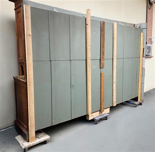 12' Retail Store Display Cabinet, Vintage Backbar, Bookcase, Display Case, E