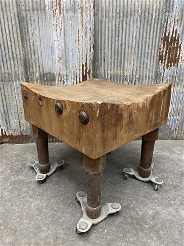 Butcher Block - Vintage Butcher Block Table Countertop, Butcher Block Island, Kitchen Table, C by The Old Grainery (butche...